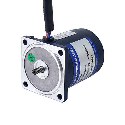 単相 110VAC 6W 60Hz フランジ 60mm ギア比 20:1 平歯車ボックス AC 誘導モーター 単相 110VAC 6W 60Hz フランジ 60mm ギア比 20:1 平歯車ボックス AC 誘導モーター