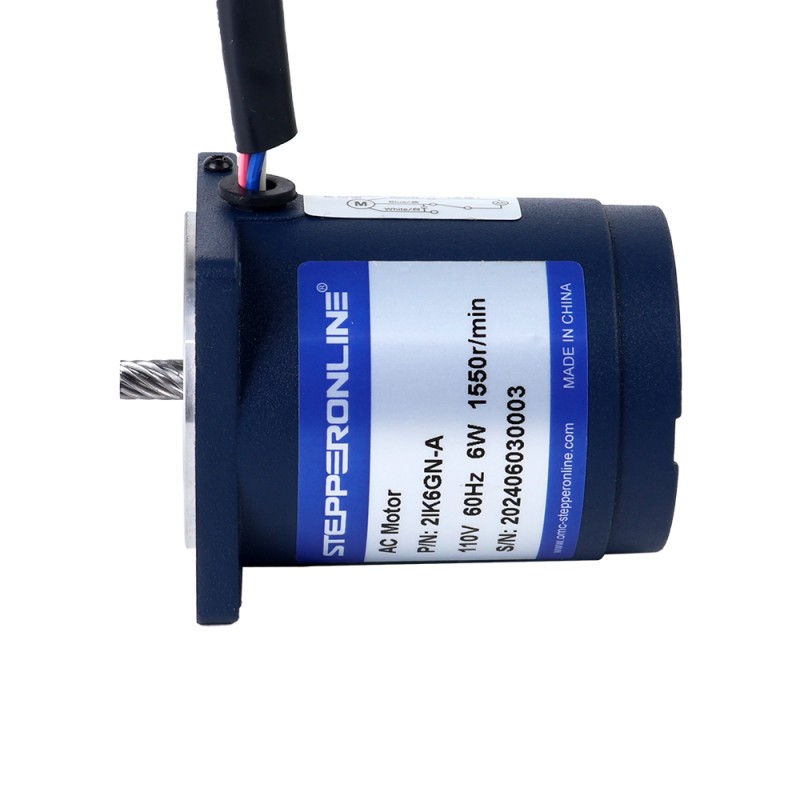 単相 110VAC 6W 60Hz フランジ 60mm ギア比 15:1 平歯車ボックス AC 誘導モーター