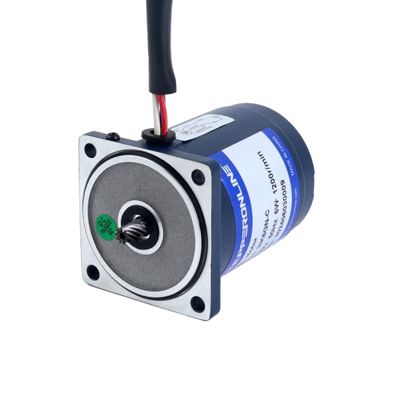 単相 220VAC 6W 50Hz フランジ 60mm ギア比 50:1 平歯車ボックス AC 誘導モーター