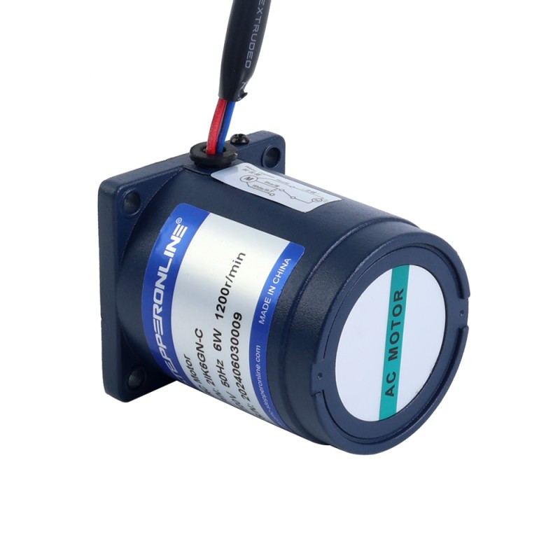 単相 220VAC 6W 50Hz フランジ 60mm ギア比 50:1 平歯車ボックス AC 誘導モーター