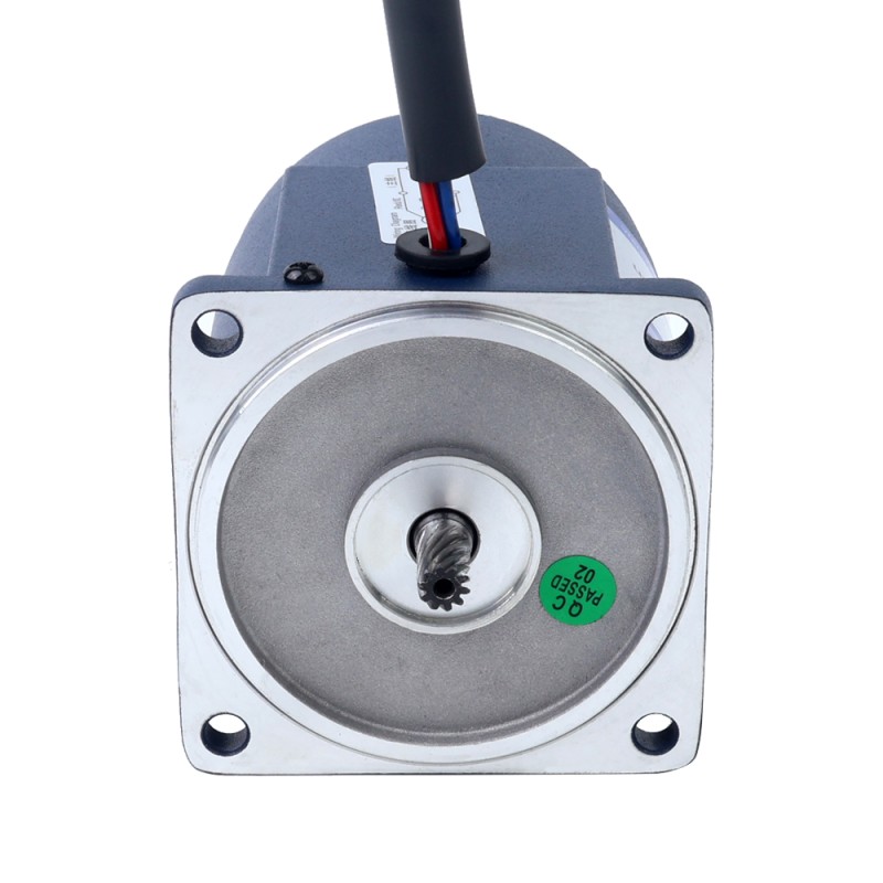 単相 220VAC 15W 50Hz フランジ 70mm ギア比 100:1 平歯車ボックス AC 誘導モーター