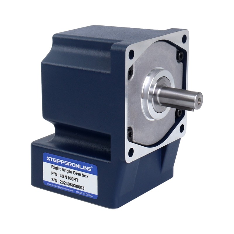 ブラシ付き 12V 60W 16.00Nm(2265.79oz.in) 18RPM 、 100:1 直角ギアボックス DC ギアモーター付き - F4D60-12GN-18S/4GN100RT | StepperOnline
