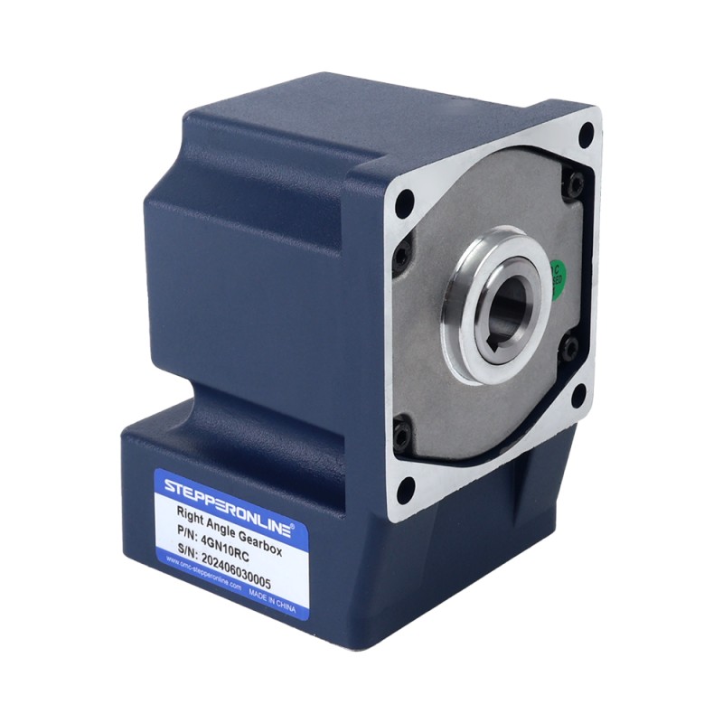 ブラシ付き 12V 60W 1.35Nm(191.18oz.in) 300RPM 、 10:1 直角ギアボックス DC ギアモーター付き - F4D60-12GN-30S/4GN10RC | StepperOnline