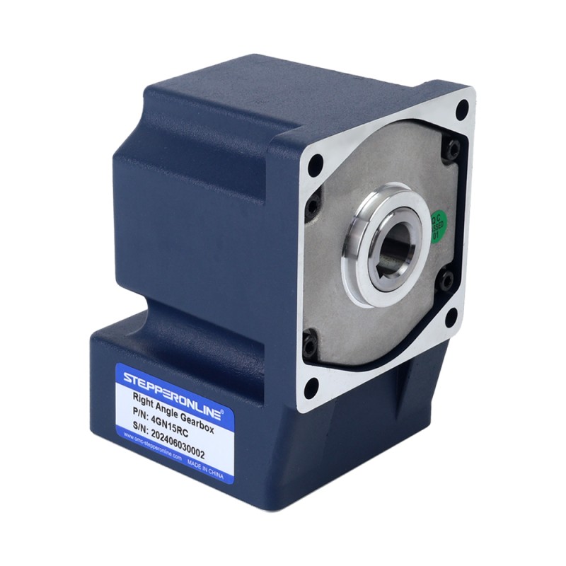 ブラシ付き 12V 60W 1.97Nm(278.98oz.in) 200RPM 、 15:1 直角ギアボックス DC ギアモーター付き - F4D60-12GN-30S/4GN15RC | StepperOnline