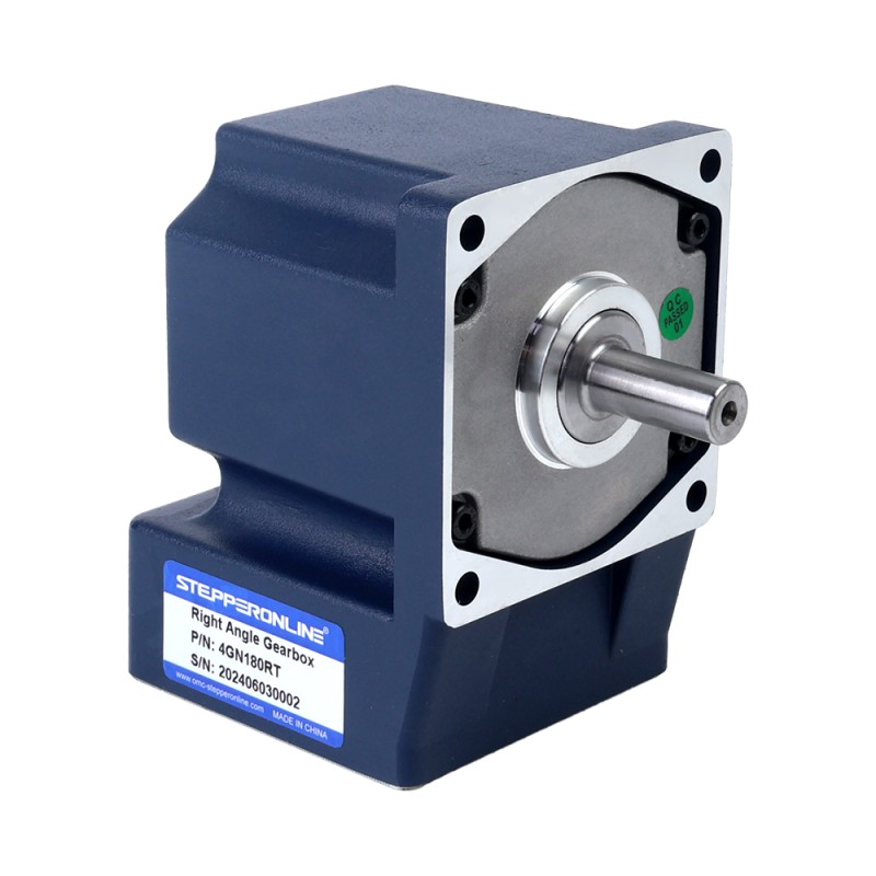 ブラシ付き 12V 60W 16.00Nm(2265.79oz.in) 10RPM 、 180:1 直角ギアボックス DC ギアモーター付き - F4D60-12GN-18S/4GN180RT | StepperOnline