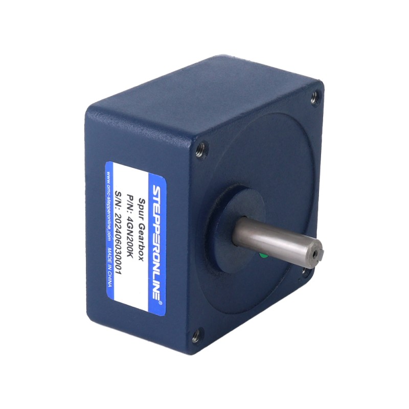 ブラシ付き 12V 40W 8.00Nm(1132.89oz.in) 9RPM 200:1 スパーギアボックス DC ギアモーター付き - F34D40-12GN-18S/4GN200K | StepperOnline