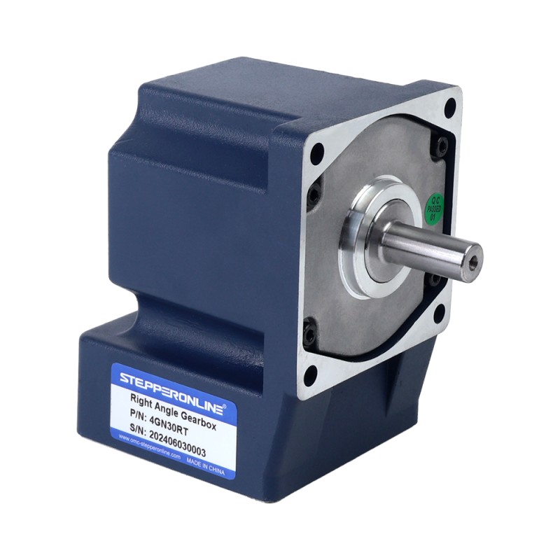 ブラシ付き 12V 60W 6.74Nm(954.46oz.in) 60RPM 、 30:1 直角ギアボックス DC ギアモーター付き - F4D60-12GN-18S/4GN30RT | StepperOnline