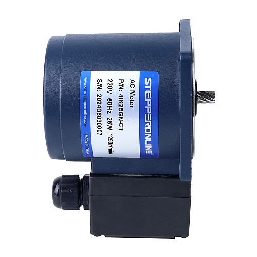 単相 220VAC 25W 50Hz フランジ 80mm ギア比 180:1 直角ギアボックス AC 誘導モーター