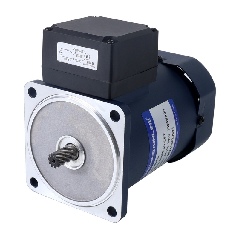 90W 220VAC 50Hz 67.5RPM 9.30Nm(1316.99oz.in) フランジ 90mm ライトアングルギアボックス中空軸単相AC誘導モーター - 5IK90GU-CFT/5GU20RC | StepperOnline
