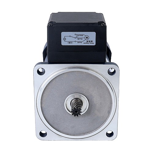 90W 220VAC 50Hz 27RPM 21.00Nm(2973.84oz.in) フランジ 90mm ライトアングルギアボックス中空軸単相AC誘導モーター - 5IK90GU-CFT/5GU50RC | StepperOnline