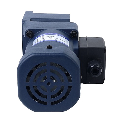 90W 220VAC 50Hz 27RPM 21.00Nm(2973.84oz.in) フランジ 90mm ライトアングルギアボックス中空軸単相AC誘導モーター - 5IK90GU-CFT/5GU50RC | StepperOnline