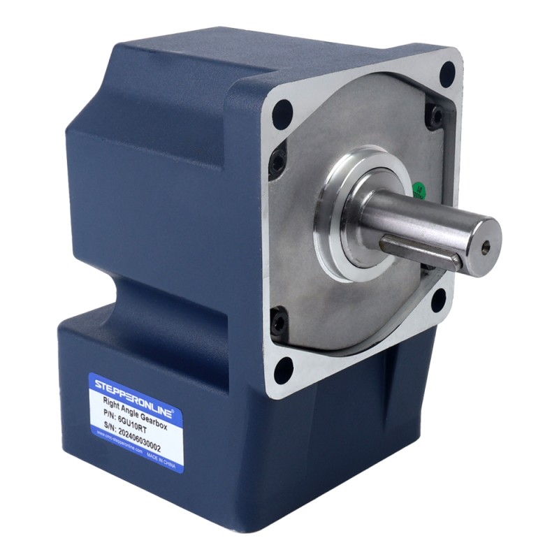 48V 250W 300RPM ギア付き BLDC モーター 5.62Nm(796.19oz.in) 10:1 直角ギアボックス - F6B250-48GU-30S/6GU10RT | StepperOnline