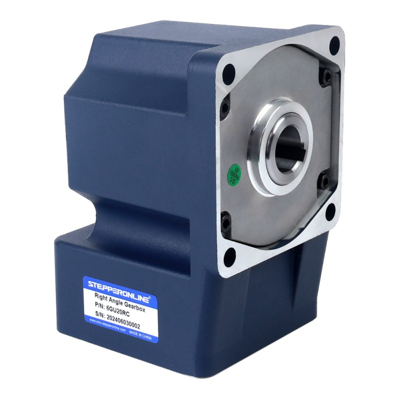 48V 250W 150RPM ギア付き BLDC モーター 11.81Nm(1672.00oz.in) 20:1 直角ギアボックス - F6B250-48GU-30S/6GU20RC | StepperOnline