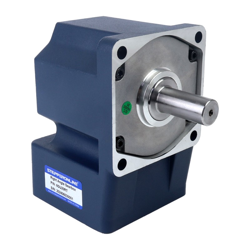 ブラシ付き 24V 250W 19.69Nm(2788.34oz.in) 90RPM 、 20:1 直角ギアボックス DC ギアモーター付き - F6D250-24GU-18S/6GU20RT | StepperOnline