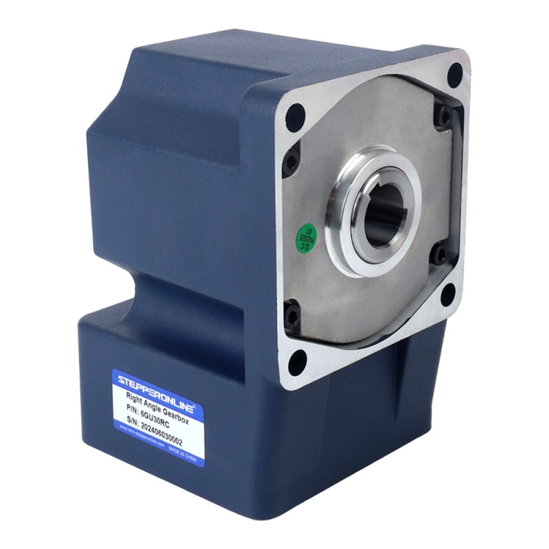 ブラシ付き 24V 250W 17.43Nm(2468.30oz.in) 100RPM 、 30:1 直角ギアボックス DC ギアモーター付き - F6D250-24GU-30S/6GU30RC | StepperOnline