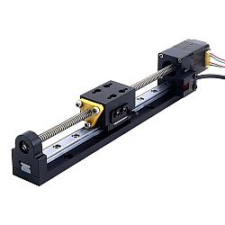 Nema 8 送りねじ付きリニアアクチュエータ 0.5A ストローク 90mm 0.01Nm(1.416oz.in) リード 2.54mm(0.1") センサー付き