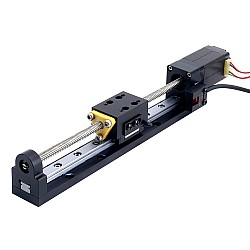 Nema 8 送りねじ付きリニアアクチュエータ 0.5A ストローク 90mm 0.02Nm(2.832oz.in) リード 10.16mm(0.4") センサー付き