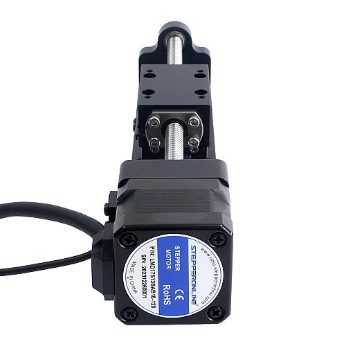 Nema 17 ボールねじ付リニアアクチュエータ 1.5A ストローク 120mm 0.25Nm(35.40oz.in) リード 2mm(0.07874) センサー付き