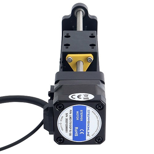 Nema 17 送りねじ付きリニアアクチュエータ 1.5A ストローク 120mm 0.25Nm(35.40oz.in) リード 2.54mm(0.1)センサー付き Nema 17 送りねじ付きリニアアクチュエータ 1.5A ストローク 120mm 0.25Nm(35.40oz.in) リード 2.54mm(0.1)センサー付き