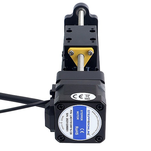 Nema 17 送りねじ付きリニアアクチュエータ 1.5A ストローク 120mm 0.25Nm(35.40oz.in) リード 6.35mm(0.25) センサー付き