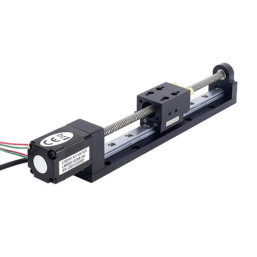 Nema 8 送りねじ付きリニアアクチュエータ 0.5A ストローク 90mm 0.01Nm(1.416oz.in) リード 2.54mm(0.1) センサー付き Nema 8 送りねじ付きリニアアクチュエータ 0.5A ストローク 90mm 0.01Nm(1.416oz.in) リード 2.54mm(0.1) センサー付き
