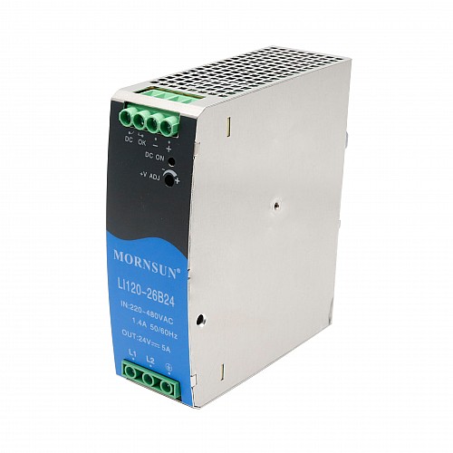 120W 24V 5.0A 180-600VAC/254-848VDC DINレール スイッチング電源
