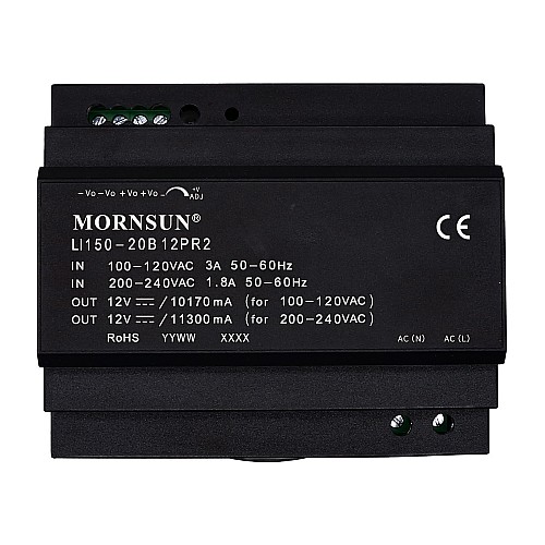 150W 12V 12.5A 85-264VAC/120-370VDC DINレール スイッチング電源