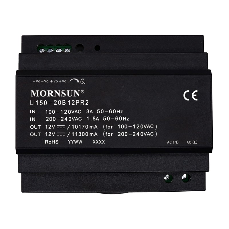 150W 24V 6.3A 85-264VAC/120-370VDC DINレール スイッチング電源