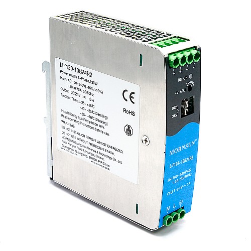 120W 24V 5.0A 85-264VAC/120-370VDC 防爆 DINレール PFC機能付きスイッチング電源