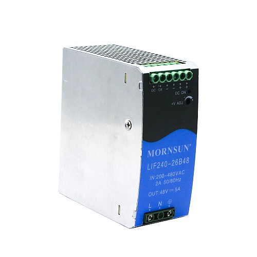 240W 24V 10.0A 180-550VAC/254-780VDC DINレール PFC機能付きスイッチング電源