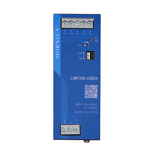 240W 24V 10.0A 85-277VAC/120-390VDC DINレール PFC機能付きスイッチング電源