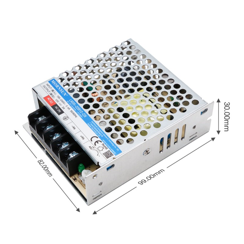 35W 12V 3.0A 165-264VAC/180-370VDC スイッチング電源
