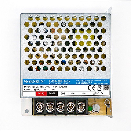 35W 12V 3.0A 165-264VAC/180-370VDC スイッチング電源