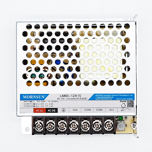 60W 15V -15V/5.0A 5.0A 165-264VAC/180-370VDC スイッチング電源