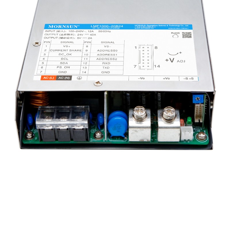 1000W 36V 28.0A 90-264VAC/120-370VDC PFC機能付きスイッチング電源