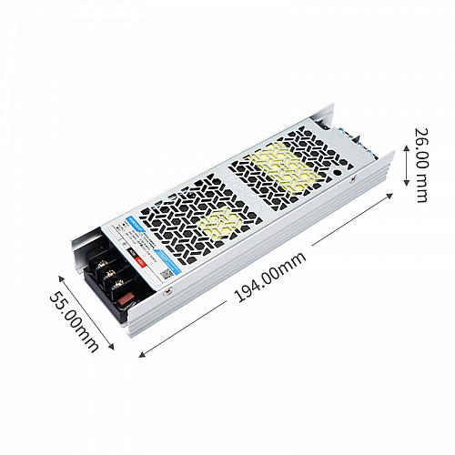 200W 5V 40.0A 85-305VAC/120-430VDC PFC機能付きスイッチング電源