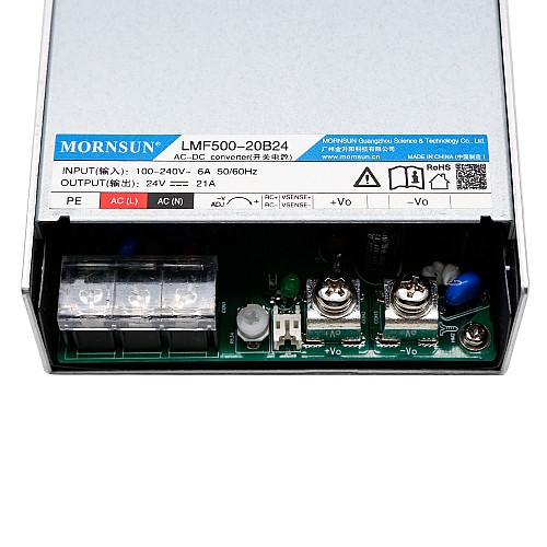 500W 48V 10.4A 80-264VAC/110-370VDC PFC機能付きスイッチング電源