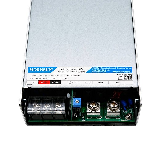600W 48V 12.6A 80-277VAC/110-390VDC PFC機能付きスイッチング電源