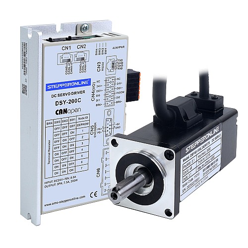 DSYシリーズ 100W CANopen DCサーボモーター 24-70VDC 0.318Nm 3000rpm 17ビットインクリメンタルエンコーダー IP65 - DSY-C100L2A2-M17S | StepperOnline