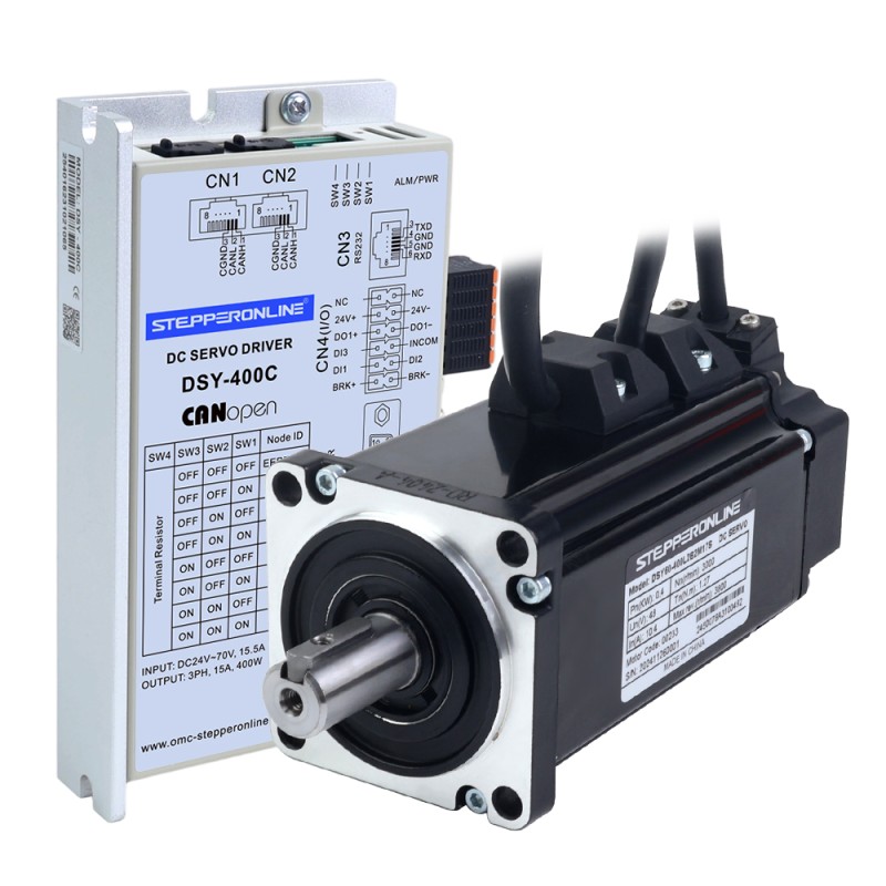 DSYシリーズ 400W CANopen DCサーボモーター 24-70VDC 1.27Nm ブレーキ付き 3000rpm 17ビットインクリメンタルエンコーダー IP65 - DSY-C400L2B2-M17S | StepperOnline DSYシリーズ 400W CANopen DCサーボモーター 24-70VDC 1.27Nm ブレーキ付き 3000rpm 17ビットインクリメンタルエンコーダー IP65 - DSY-C400L2B2-M17S | StepperOnline
