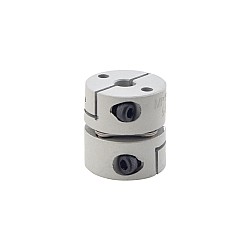 5mm - 5mm フレキシブルシングルディスクカップリング 19x19mm CNCステッピングモーターキー溝シャフトカプラー