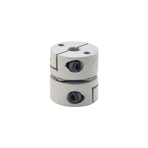 5mm - 5mm フレキシブルシングルディスクカップリング 19x19mm CNCステッピングモーターキー溝シャフトカプラー