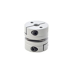 5mm - 6.35mm フレキシブルシングルディスクカップリング 26x26mm CNCステッピングモーターキー溝シャフトカプラー