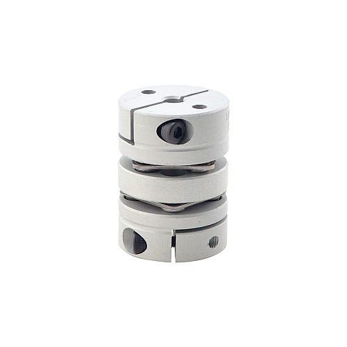 5mm - 6.35mm フレキシブル ダブル ディスク カップリング 26x35mm CNC ステッピング モーター シャフト カプラー
