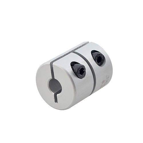 6.35mm - 8mm リジッドカップリング 20x25mm CNCステッピングモーターキー溝シャフトカプラー