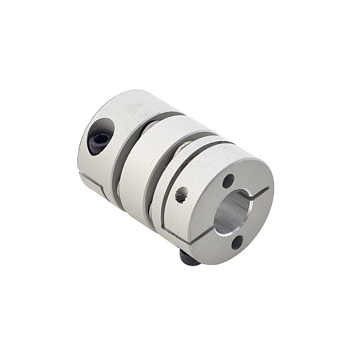 8mm - 8mm フレキシブル ダブル ディスク カップリング 19x26mm CNC ステッピング モーター シャフト カプラー