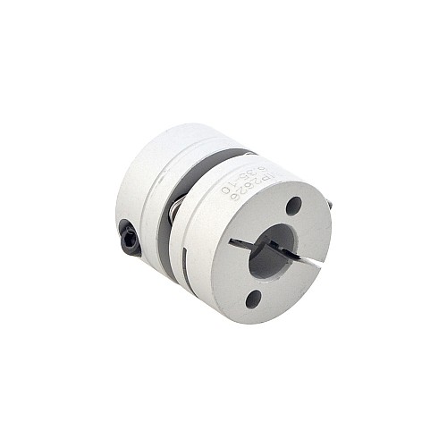 6.35mm - 10mm フレキシブルシングルディスクカップリング 26x26mm CNCステッピングモーターキー溝シャフトカプラー