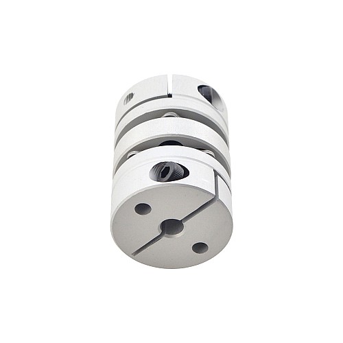 5mm - 6.35mm フレキシブル ダブル ディスク カップリング 26x35mm CNC ステッピング モーター シャフト カプラー
