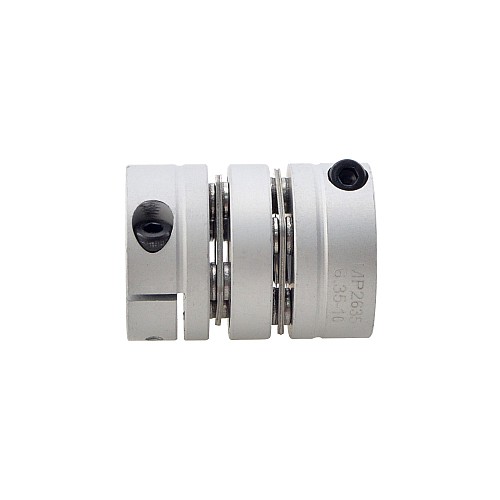 6.35mm - 10mm フレキシブル ダブルディスク カップリング 26x35mm CNC ステッピング モーター シャフト カプラー