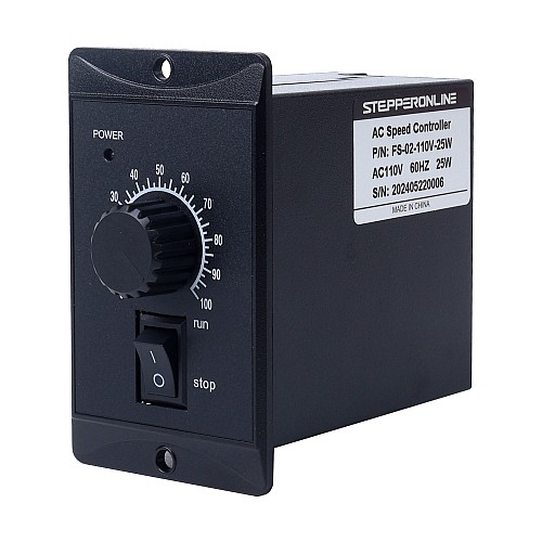 25W 単相 110VAC 可変速モーター用スピードコントローラー - FS-02-110V-25W | StepperOnline